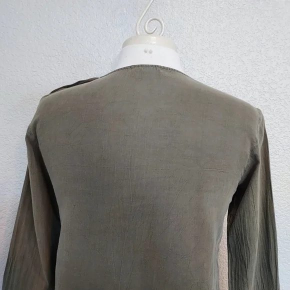 James Perse Olive Green Casual Top Size 1 - Picture 10 of 14